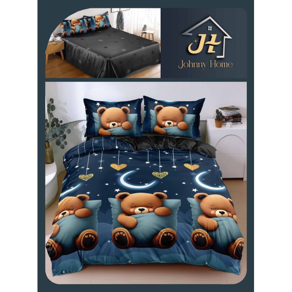 Lenjerie de Pat dublu, Bumbac Satinat Superior,4 Piese Cearceaf de pat 240 x 250 cm, A50-85 Lenjerie de Pat dublu, Bumbac Satinat Superior,4 Piese Cearceaf de pat 240 x 250 cm, A50-85