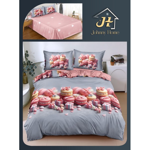 Lenjerie de Pat dublu, Bumbac Satinat Superior,4 Piese Cearceaf de pat 240 x 250 cm, A50-87 Lenjerie de Pat dublu, Bumbac Satinat Superior,4 Piese Cearceaf de pat 240 x 250 cm, A50-87