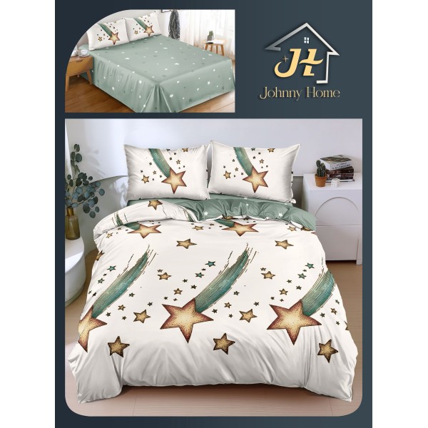 Lenjerie de Pat dublu, Bumbac Satinat Superior,4 Piese Cearceaf de pat 240 x 250 cm, A50-90 Lenjerie de Pat dublu, Bumbac Satinat Superior,4 Piese Cearceaf de pat 240 x 250 cm, A50-90