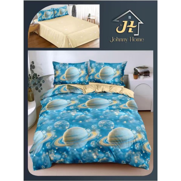 Lenjerie de Pat dublu, Bumbac Satinat Superior,4 Piese Cearceaf de pat 240 x 250 cm, A50-93 Lenjerie de Pat dublu, Bumbac Satinat Superior,4 Piese Cearceaf de pat 240 x 250 cm, A50-93