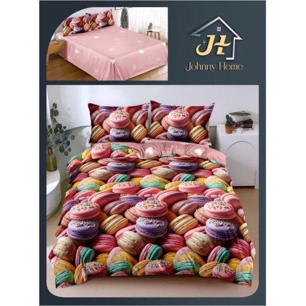 Lenjerie de Pat dublu, Bumbac Satinat Superior,4 Piese Cearceaf de pat 240 x 250 cm, A50-95 Lenjerie de Pat dublu, Bumbac Satinat Superior,4 Piese Cearceaf de pat 240 x 250 cm, A50-95