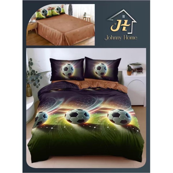 Lenjerie de Pat dublu, Bumbac Satinat Superior,4 Piese Cearceaf de pat 240 x 250 cm, A50-98