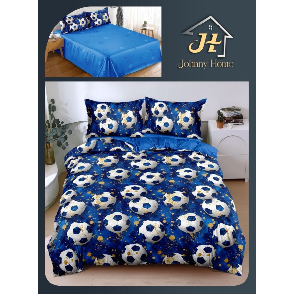 Lenjerie de Pat dublu, Bumbac Satinat Superior,4 Piese Cearceaf de pat 240 x 250 cm, A50-107