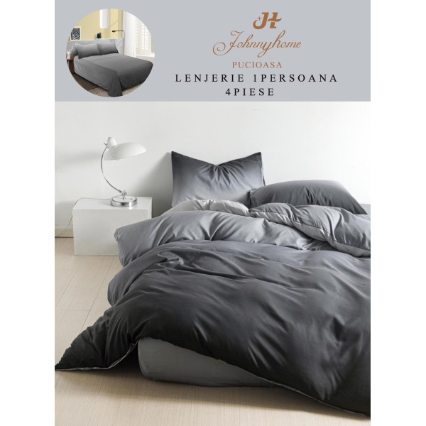 Lenjerie De Pat 1 Persoana 4 Piese, din Bumbac Finet, Cearceaf de pat 155x200cm, Y60-18 Lenjerie De Pat 1 Persoana 4 Piese, din Bumbac Finet, Cearceaf de pat 155x200cm, Y60-18