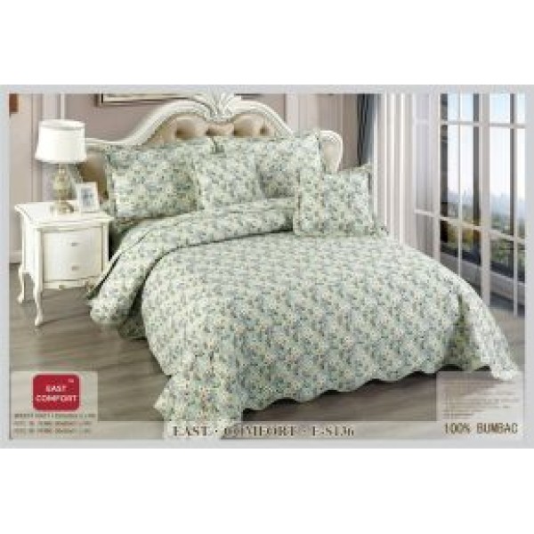 Cuvertură Pat Dublu, 5 Piese, Bumbac 100% , Imprimat –Calitate Premium, 230x250 cm, CUVE-5 Cuvertură Pat Dublu, 5 Piese, Bumbac 100% , Imprimat –Calitate Premium, 230x250 cm, CUVE-5