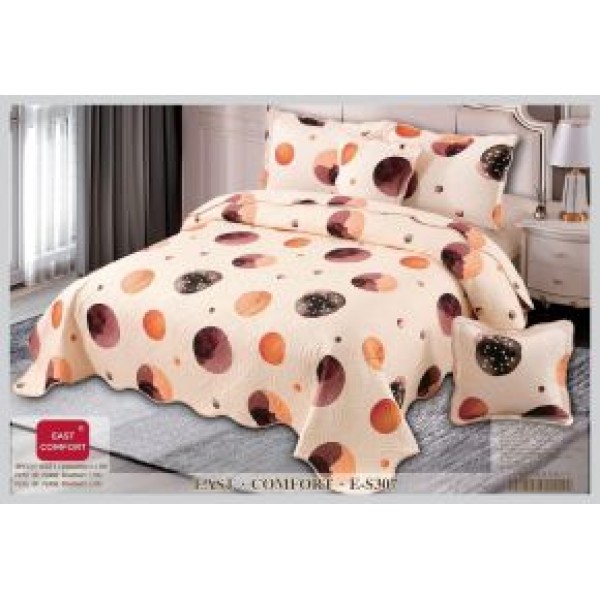 Cuvertură Pat Dublu, 5 Piese, Bumbac 100% , Imprimat –Calitate Premium, 230x250 cm, CUVE-8 Cuvertură Pat Dublu, 5 Piese, Bumbac 100% , Imprimat –Calitate Premium, 230x250 cm, CUVE-8
