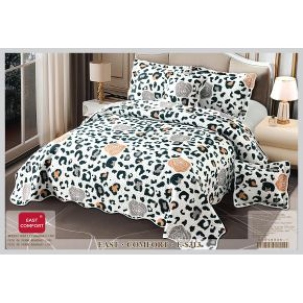 Cuvertură Pat Dublu, 5 Piese, Bumbac 100% , Imprimat –Calitate Premium, 230x250 cm, CUVE-10