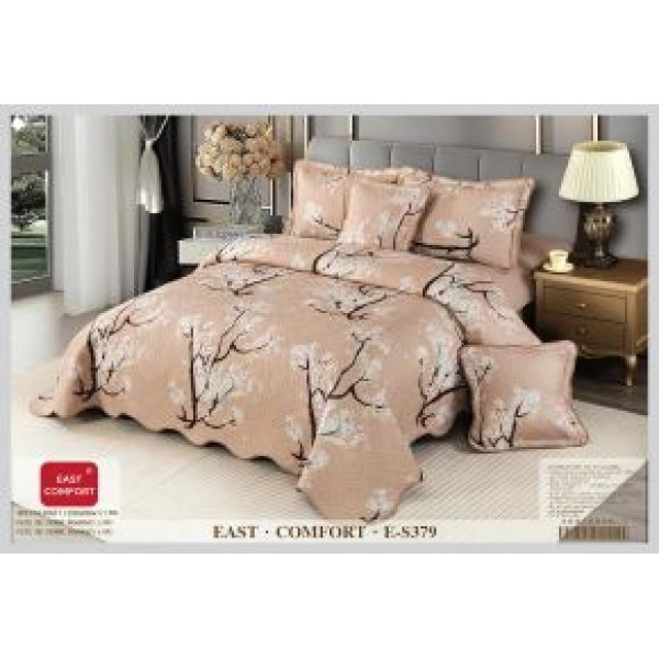 Cuvertură Pat Dublu, 5 Piese, Bumbac 100% , Imprimat –Calitate Premium, 230x250 cm, CUVE-14