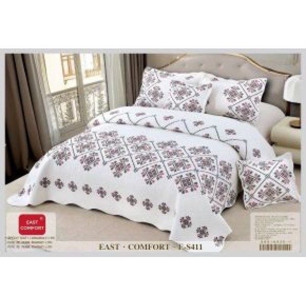 Cuvertură Pat Dublu, 5 Piese, Bumbac 100% , Imprimat –Calitate Premium, 230x250 cm, CUVE-17