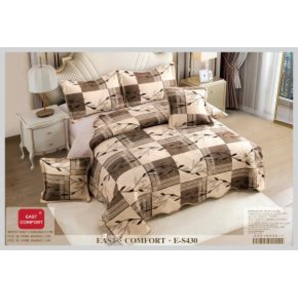 Cuvertură Pat Dublu, 5 Piese, Bumbac 100% , Imprimat –Calitate Premium, 230x250 cm, CUVE-19