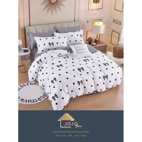Set Lenjerie Eleganta pentru pat dublu din Bumbac Finet compusa din 6 piese, Cearceaf de pat 230x250cm, J-102 Set Lenjerie Eleganta pentru pat dublu din Bumbac Finet compusa din 6 piese, Cearceaf de pat 230x250cm, J-102