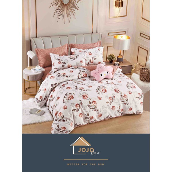 Set Lenjerie Eleganta pentru pat dublu din Bumbac Finet compusa din 6 piese, Cearceaf de pat 230x250cm, J-114 Set Lenjerie Eleganta pentru pat dublu din Bumbac Finet compusa din 6 piese, Cearceaf de pat 230x250cm, J-114