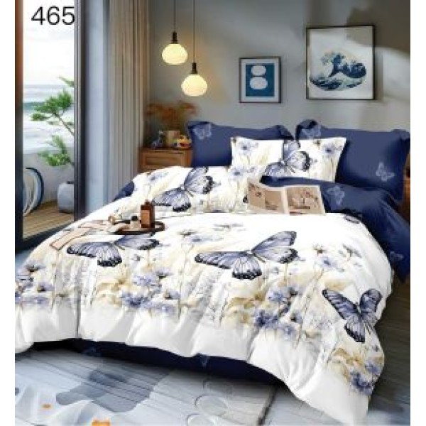 Lenjerie de pat dublu Bumbac FINET, pentru 2 persoane, 6 piese, Cearceaf de pat  230 x 250cm, CF53
