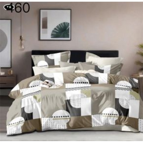 Lenjerie de pat dublu Bumbac FINET, pentru 2 persoane, 6 piese, Cearceaf de pat  230 x 250cm, CF55