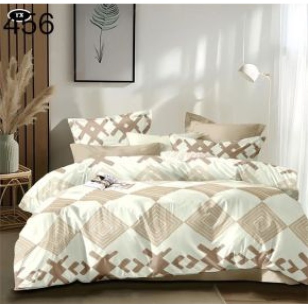 Lenjerie de pat dublu Bumbac FINET, pentru 2 persoane, 6 piese, Cearceaf de pat  230 x 250cm, CF57