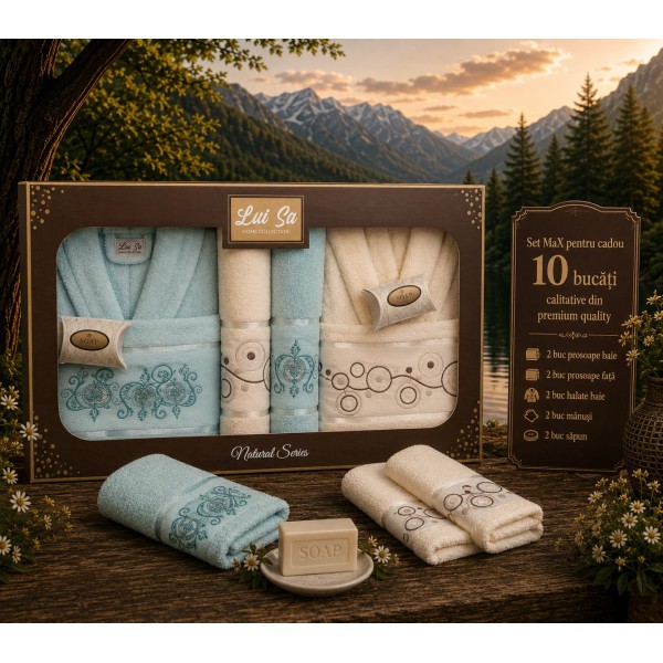 Set cadou premium pentru baie – 10 piese SET10P6