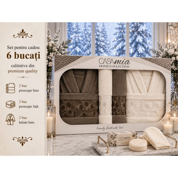 Set halate baie 6 piese – Eleganță și confort premium pentru întreaga familie SH11