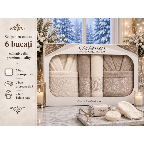 Set halate baie 6 piese – Eleganță și confort premium pentru întreaga familie SH15