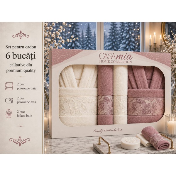 Set halate baie 6 piese – Eleganță și confort premium pentru întreaga familie SH16