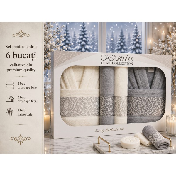 Set halate baie 6 piese – Eleganță și confort premium pentru întreaga familie SH17