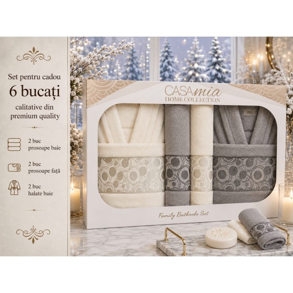 Set halate baie 6 piese – Eleganță și confort premium pentru întreaga familie SH18