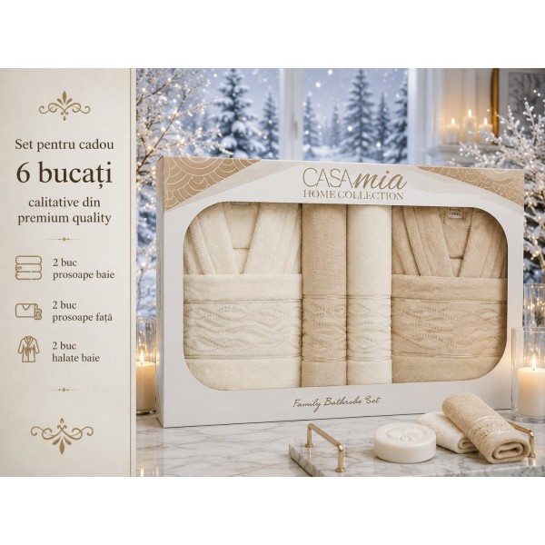 Set halate baie 6 piese – Eleganță și confort premium pentru întreaga familie SH19