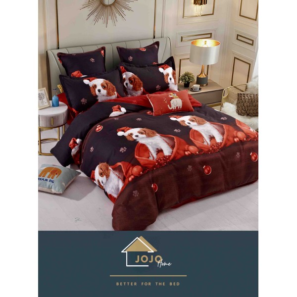 Lenjerie pat 1 PERSOANA, BUMBAC FINET, 4 piese, X-Mass Collection Jojo Home JC1P22 Lenjerie pat 1 PERSOANA, BUMBAC FINET, 4 piese, X-Mass Collection Jojo Home JC1P22