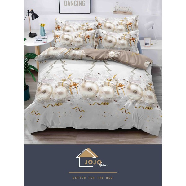 Lenjerie pat 1 PERSOANA, BUMBAC FINET, 4 piese, X-Mass Collection Jojo Home JC1P25 Lenjerie pat 1 PERSOANA, BUMBAC FINET, 4 piese, X-Mass Collection Jojo Home JC1P25