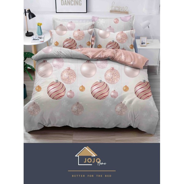 Lenjerie pat 1 PERSOANA, BUMBAC FINET, 4 piese, X-Mass Collection Jojo Home JC1P26 Lenjerie pat 1 PERSOANA, BUMBAC FINET, 4 piese, X-Mass Collection Jojo Home JC1P26