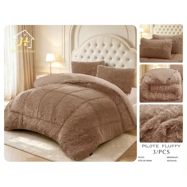 Pilotă Fluffy Pufoasă – Set 3 Piese cu 2 Fețe de Pernă, 200x230 cm PFLM5 Pilotă Fluffy Pufoasă – Set 3 Piese cu 2 Fețe de Pernă, 200x230 cm PFLM5