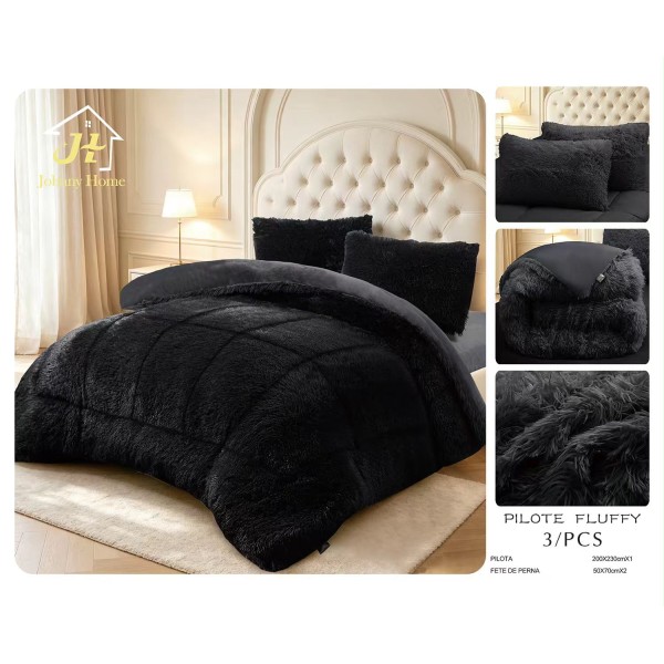 Pilotă Fluffy Pufoasă – Set 3 Piese cu 2 Fețe de Pernă, 200x230 cm PFLM9 Pilotă Fluffy Pufoasă – Set 3 Piese cu 2 Fețe de Pernă, 200x230 cm PFLM9