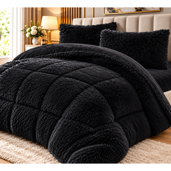 Pilotă Fluffy Pufoasă – Set 3 Piese cu 2 Fețe de Pernă, 200x230 cm PFLM9 Pilotă Fluffy Pufoasă – Set 3 Piese cu 2 Fețe de Pernă, 200x230 cm PFLM9