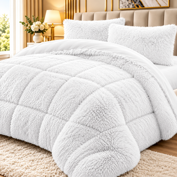 Pilotă Fluffy Pufoasă – Set 3 Piese cu 2 Fețe de Pernă, 200x230 cm PFLM7 Pilotă Fluffy Pufoasă – Set 3 Piese cu 2 Fețe de Pernă, 200x230 cm PFLM7