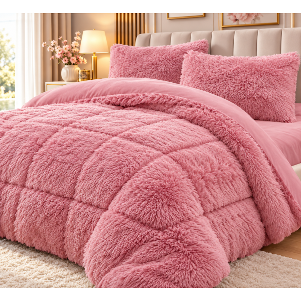 Pilotă Fluffy Pufoasă – Set 3 Piese cu 2 Fețe de Pernă, 200x230 cm PFLM6 Pilotă Fluffy Pufoasă – Set 3 Piese cu 2 Fețe de Pernă, 200x230 cm PFLM6