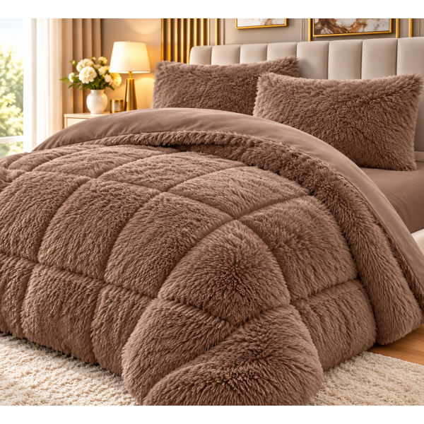 Pilotă Fluffy Pufoasă – Set 3 Piese cu 2 Fețe de Pernă, 200x230 cm PFLM5 Pilotă Fluffy Pufoasă – Set 3 Piese cu 2 Fețe de Pernă, 200x230 cm PFLM5
