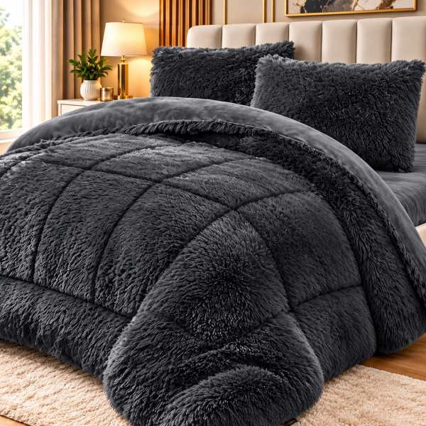 Pilotă Fluffy Pufoasă – Set 3 Piese cu 2 Fețe de Pernă, 200x230 cm PFLM4 Pilotă Fluffy Pufoasă – Set 3 Piese cu 2 Fețe de Pernă, 200x230 cm PFLM4