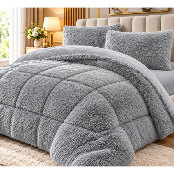 Pilotă Fluffy Pufoasă – Set 3 Piese cu 2 Fețe de Pernă, 200x230 cm PFLM2 Pilotă Fluffy Pufoasă – Set 3 Piese cu 2 Fețe de Pernă, 200x230 cm PFLM2