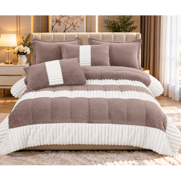 Set pilotă pufoasă Iepure, 6 piese, roz cu alb, LENJERE INCLUSA cu cearșaf cu elastic 180X200 SPLIM2 Set pilotă pufoasă Iepure, 6 piese, roz cu alb, LENJERE INCLUSA cu cearșaf cu elastic 180X200 SPLIM2