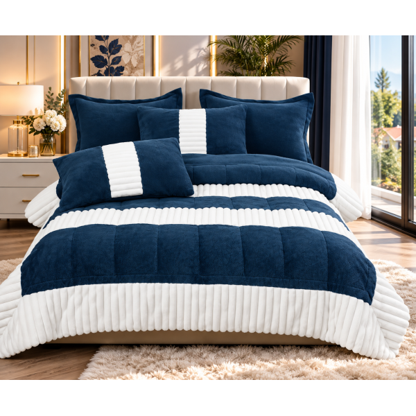 Set pilotă pufoasă Iepure, 6 piese, roz cu alb, LENJERE INCLUSA cu cearșaf cu elastic 180X200 SPLIM3 Set pilotă pufoasă Iepure, 6 piese, roz cu alb, LENJERE INCLUSA cu cearșaf cu elastic 180X200 SPLIM3