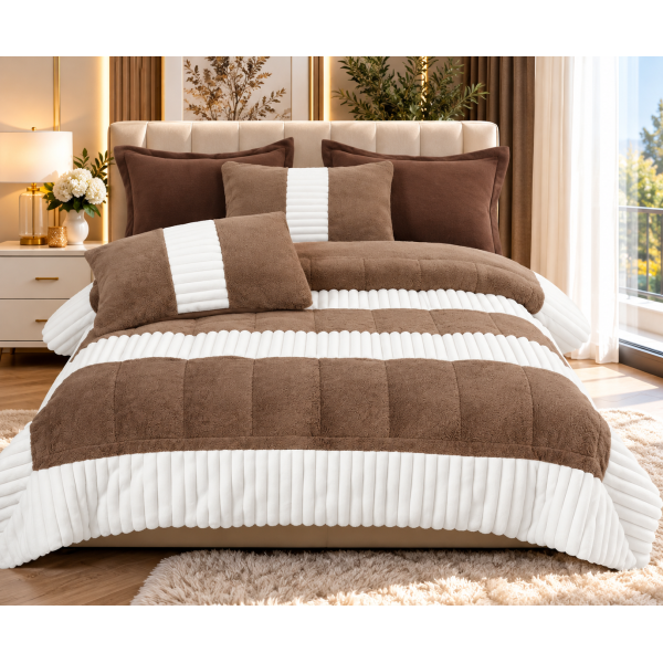 Set pilotă pufoasă Iepure, 6 piese, roz cu alb, LENJERE INCLUSA cu cearșaf cu elastic 180X200 SPLIM4 Set pilotă pufoasă Iepure, 6 piese, roz cu alb, LENJERE INCLUSA cu cearșaf cu elastic 180X200 SPLIM4