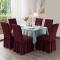 Set 6 huse ( creponate ) scaune cu volanase BORDO
