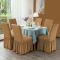 Set 6 huse ( creponate ) scaune cu volanase TUTUN