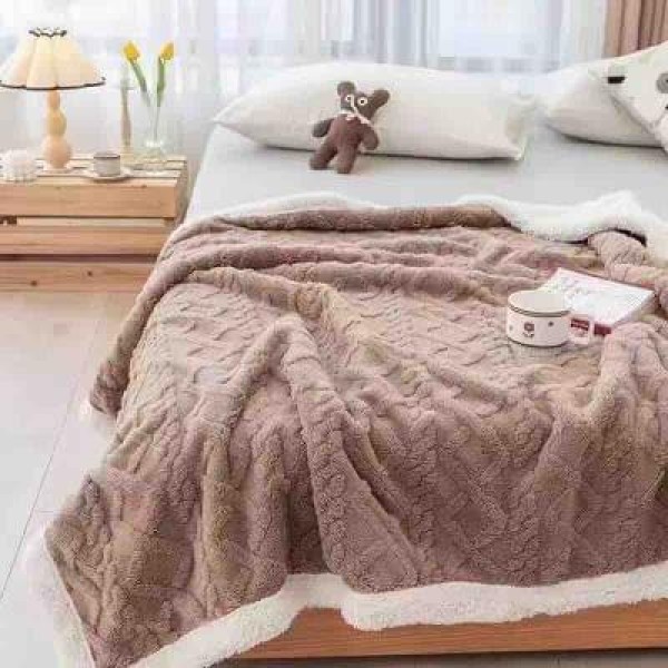 Patura CoCoLiNo cu blanita, TIP TRICOTAJ, 200x230cm, Jojo Home, MARO