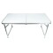Masuta pliabila picnic din aluminiu 60 x 120 cm + 4 scaune pliabile ALB