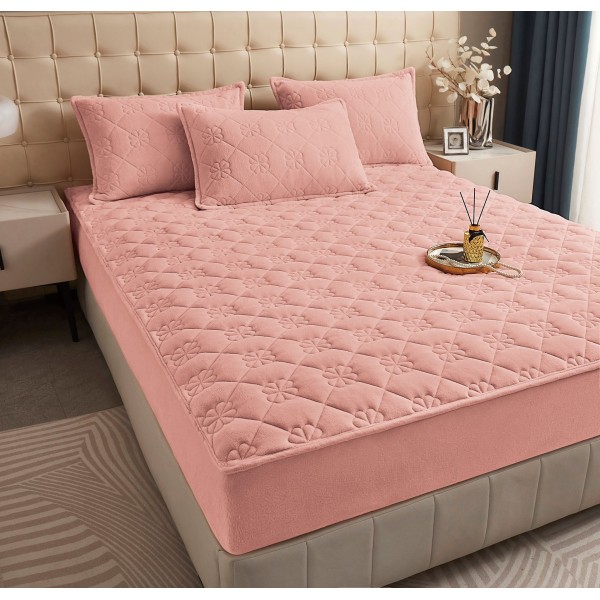 Huse/Topper pentru saltea cu elastic 180x200,ROZ