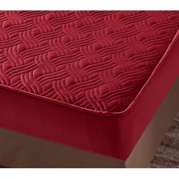 Huse/Topper pentru saltea cu elastic 180x200, BORDO