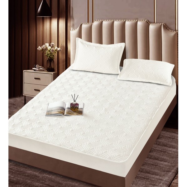 Huse/Topper pentru saltea cu elastic 180x200, ALB