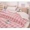 Patura cu blanita de iepure si catifea 200×230 cm PCBI8-ROZ