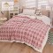 Patura cu blanita de iepure si catifea 200×230 cm PCBI8-ROZ