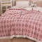 Patura cu blanita de iepure si catifea 200×230 cm PCBI8-ROZ